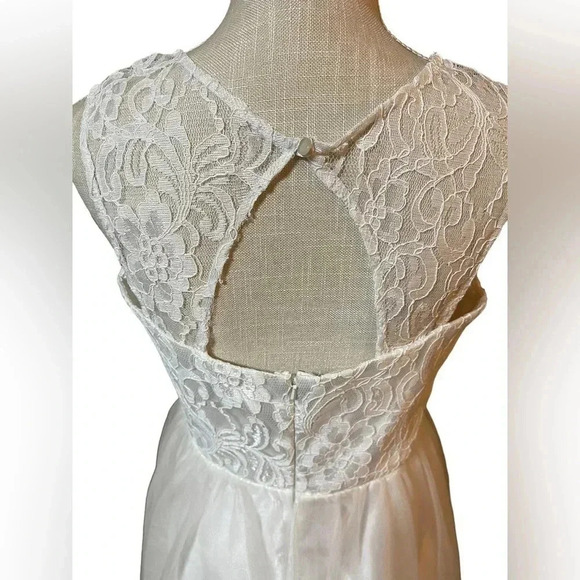 Aspeed Off White Lace Tulle Short Dress Prom Formal Quince Homecoming Juniors L - Picture 4 of 16